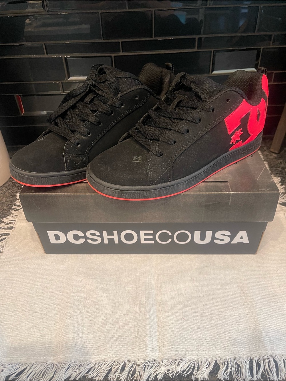 DC Women’s Black and Hot Pink Skate Sneakers - Picture 3 of 3